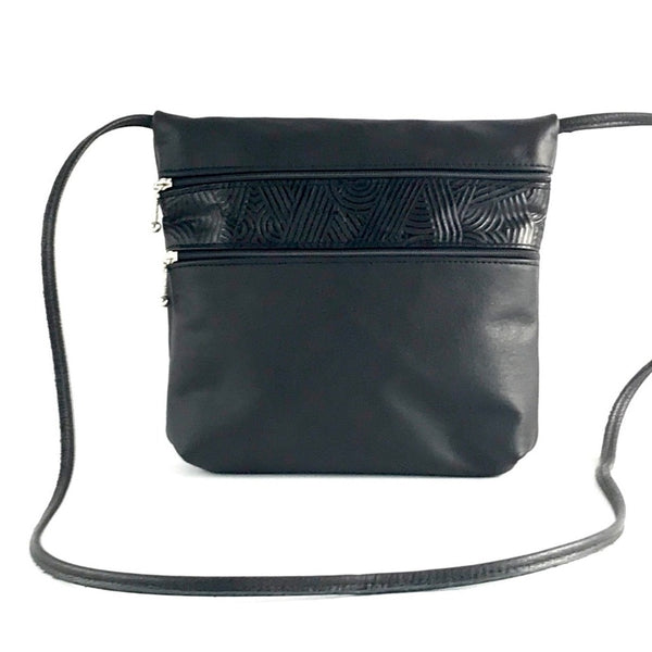 Crossbody Bag for Women Small Black Leather Cross Body Bag 