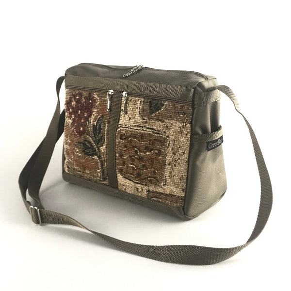 New! Emma Messenger Bag Purse #PL Light Colors with Khaki – GreatBags &  Maple Leather