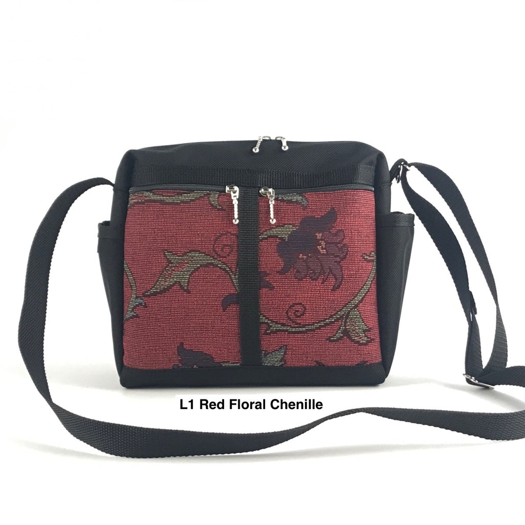 1 Pc Retro Geometric Pattern Cross-body Bag With Side Pockets