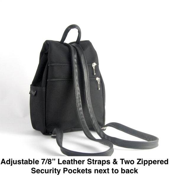 New Ripstop Side Entry Backpacks-4 Sizes- with deluxe extra zipper + leather straps