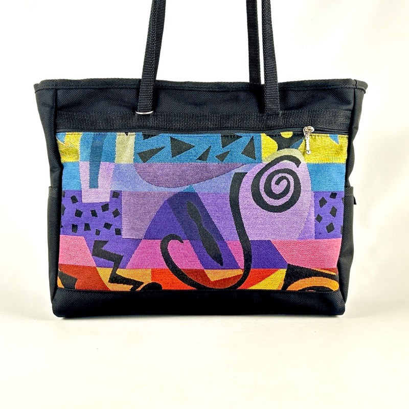 ZZ:	Boxy Laptop Tote w/ 2 open end pockets