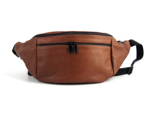 Large Leather Fanny pack LFP - solid colors